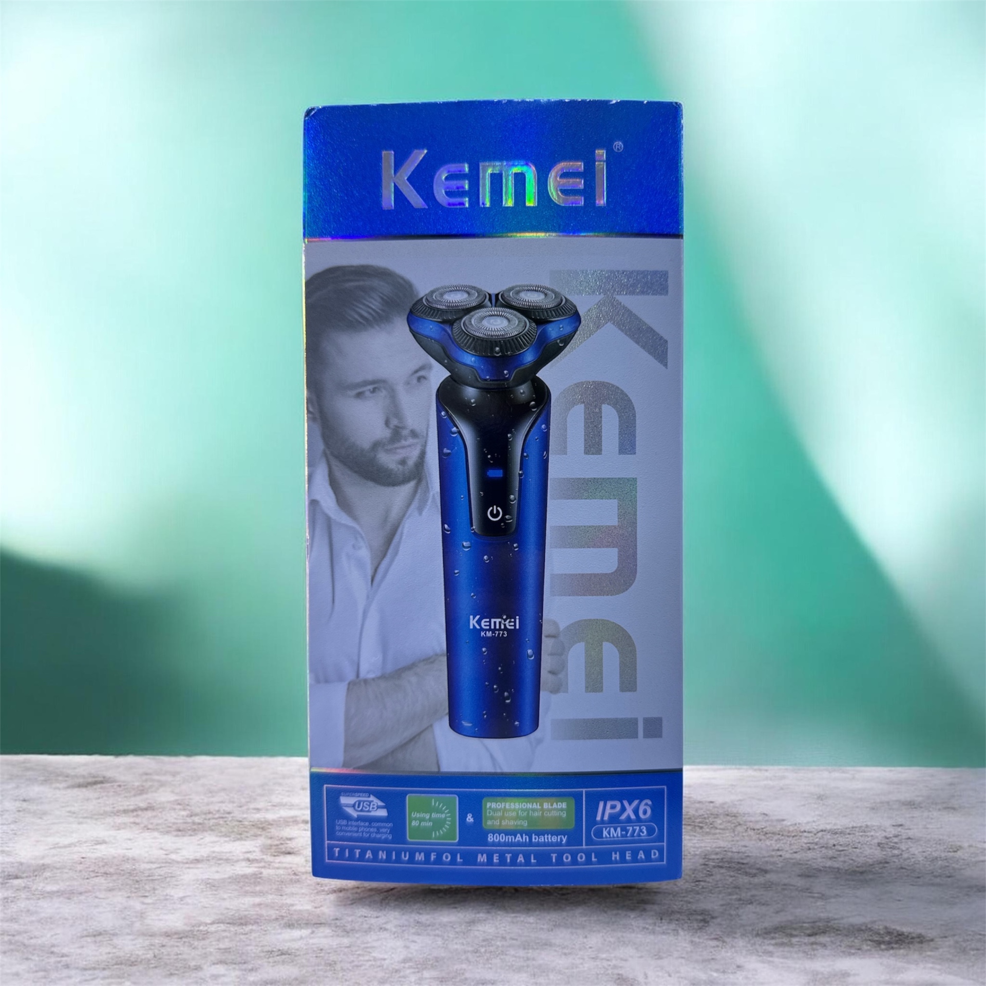 KM-773 Rotary Shaver IPX6