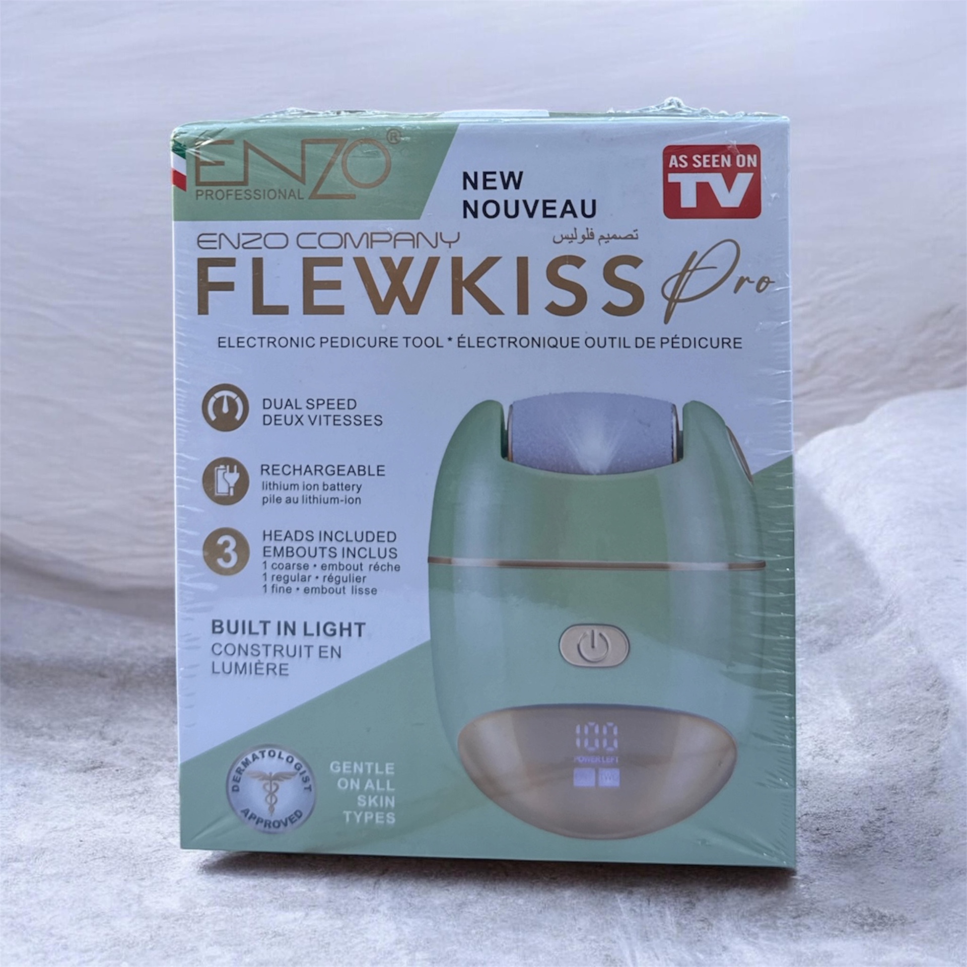 Flewkiss Pro Electronic Pedicure Tool - Vert
