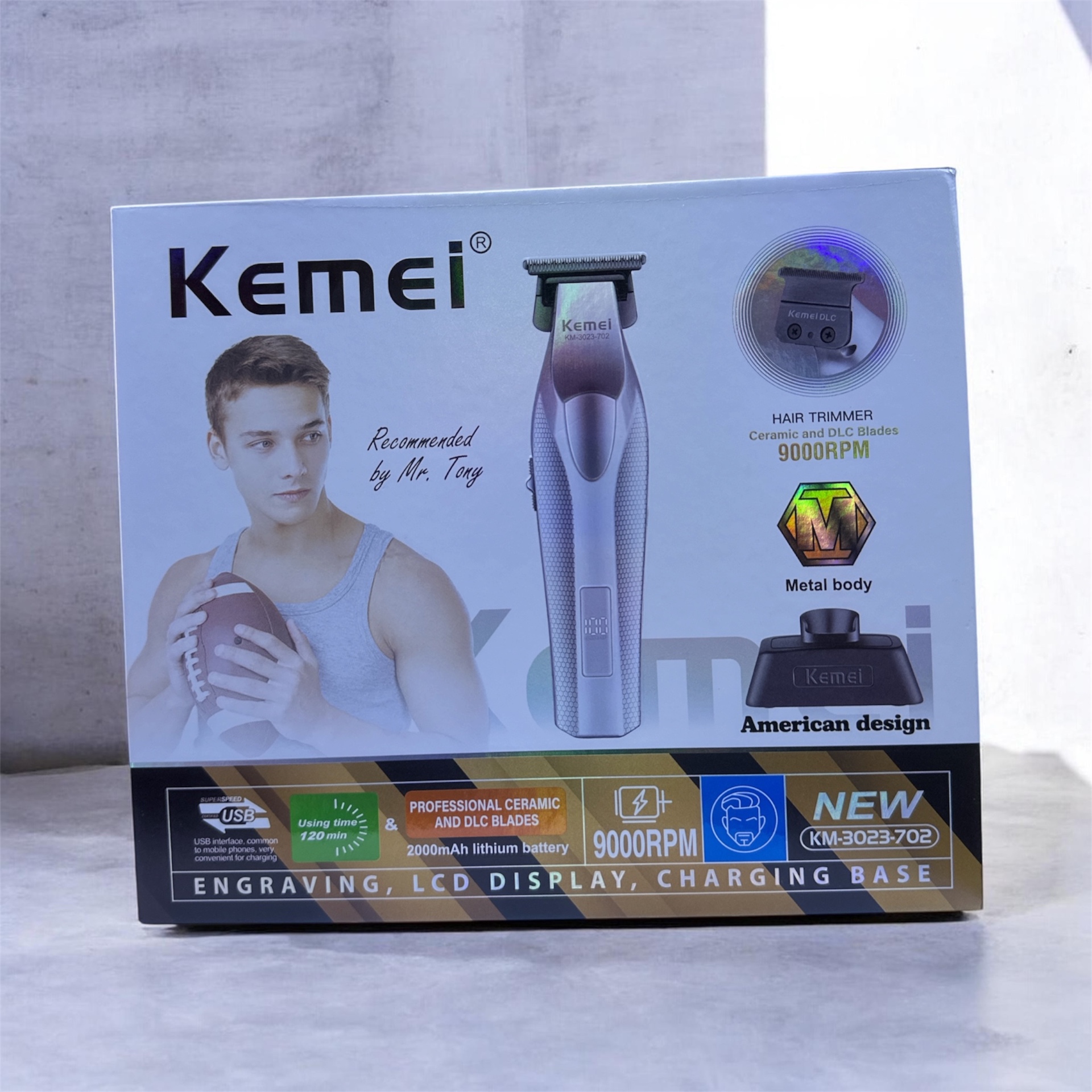 KM-3023-702 Hair Trimmer LCD