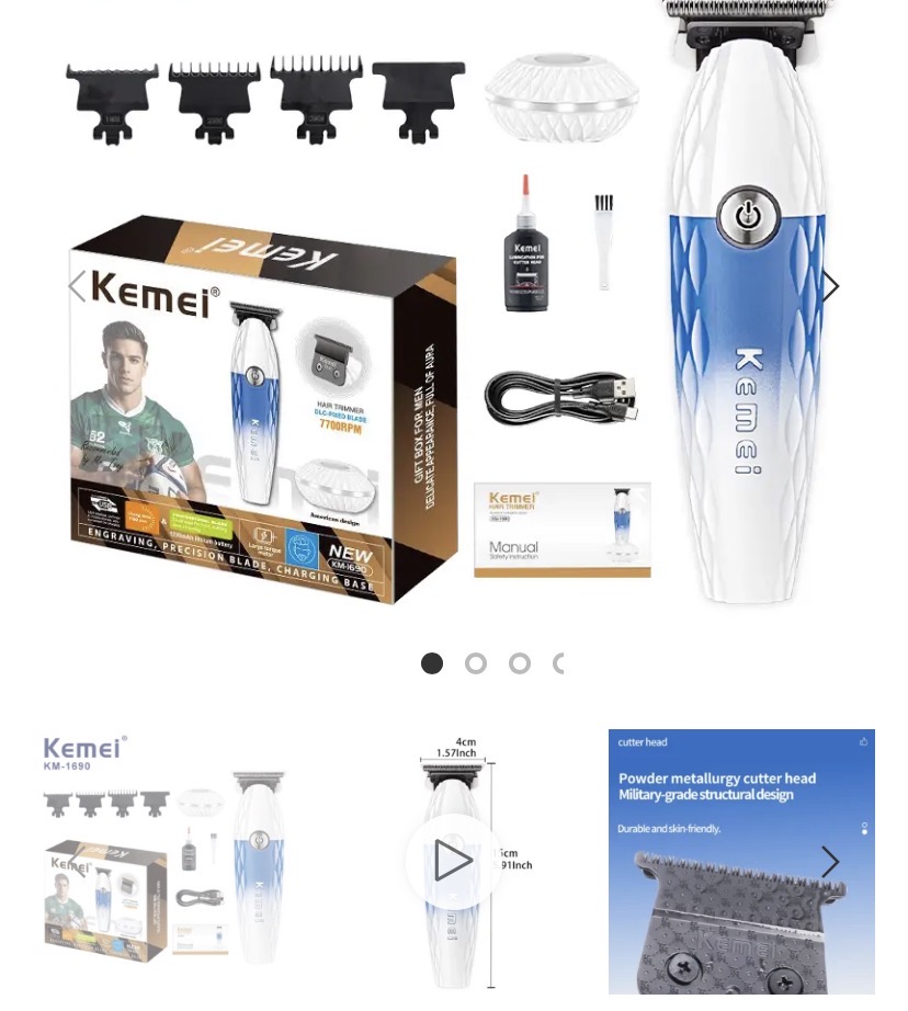 KM-1690 Hair Trimmer 7700RPM